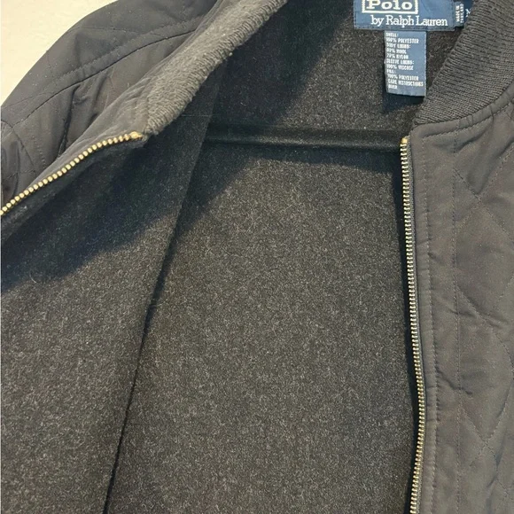 Ralph Lauren Quilted Wool Lined Jacket in Black M - Picture 5 of 6